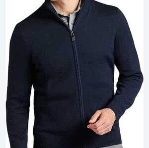 - Joseph abboud mens cardigan sweater full zip  Size Xxl/ 2x 100% merino wool